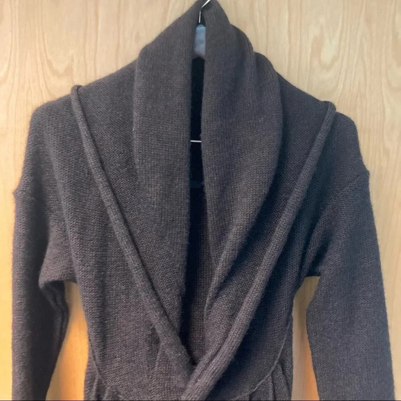 LA FEE MARABOUTEE Sz S Mohair Blend Duster Cascade High  Low Sweater Cardigan - Picture 2 of 8